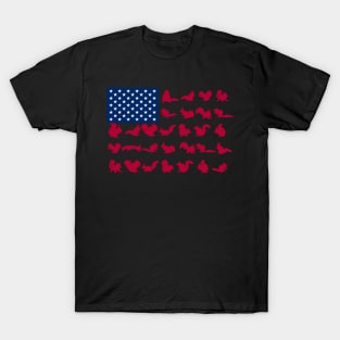 Squirre American Flag Costume Gift T-Shirt